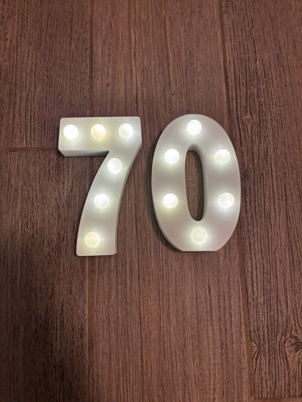 Hobby Lobby LED Marquee Number 70 - White 6.5 inches